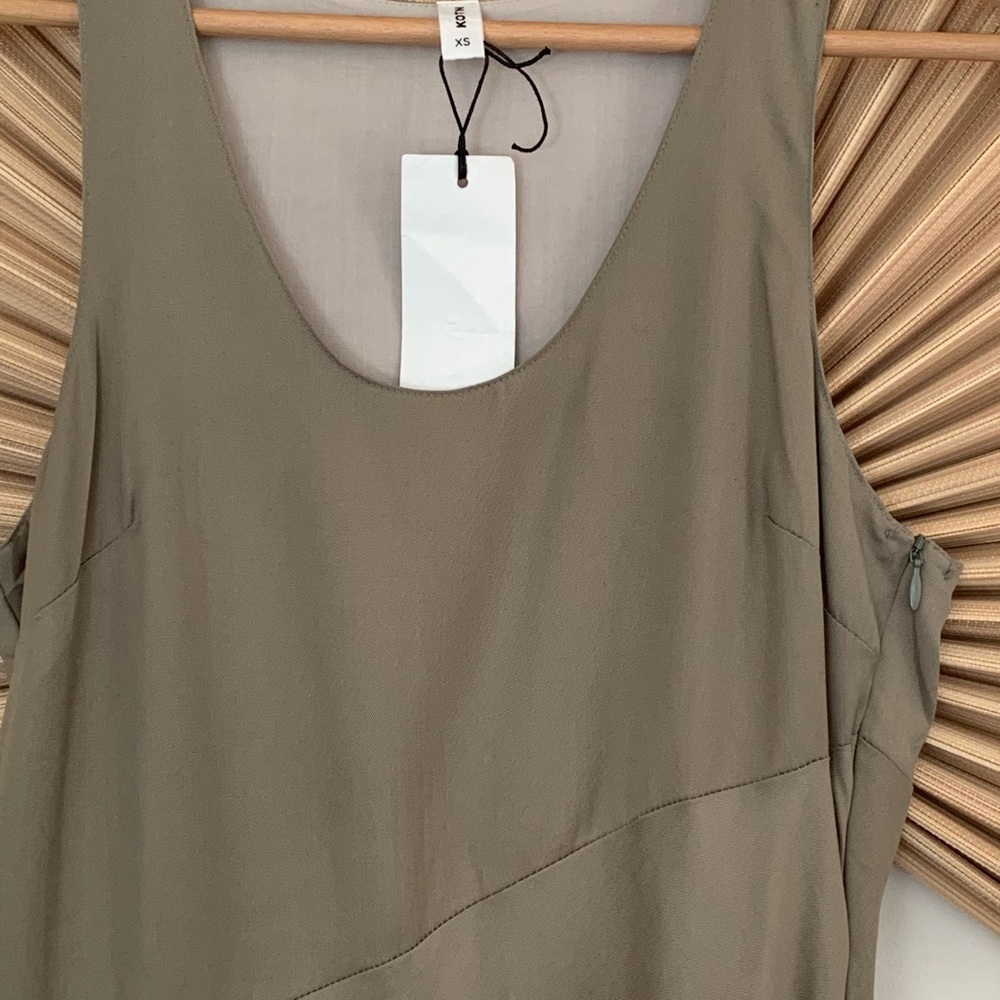 NWT KOTN Bias Cut Asymmetrical Tank Dress in Laurel Oak Xsmall - Picture 5 of 8